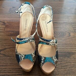 Alexandre Birman snakeskin Wedge 39.5